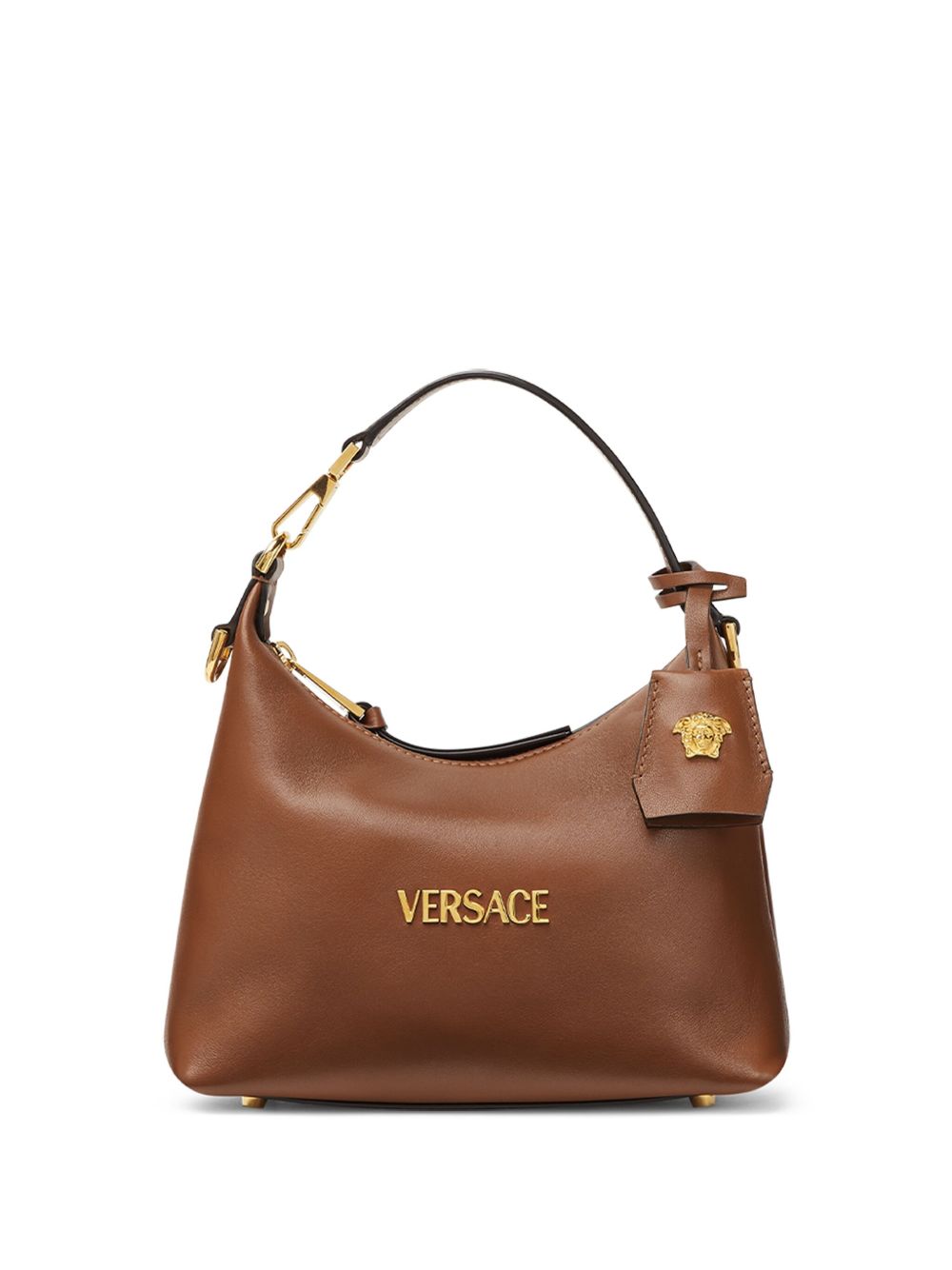 Versace Women Versace Tag Leather Hobo Bag VERSACE
