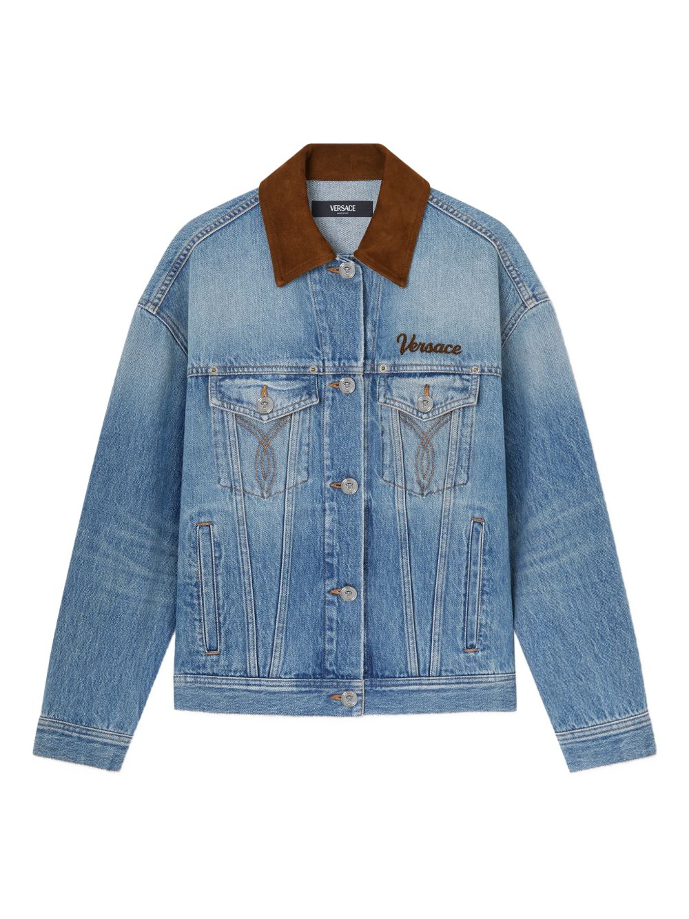 Versace Women Denim Cotton Jacket VERSACE