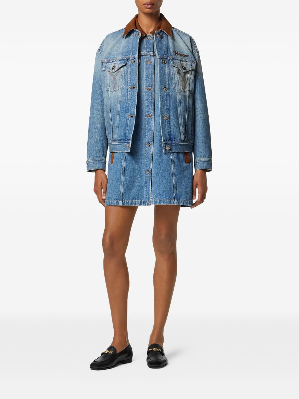 Versace Women Denim Cotton Jacket VERSACE
