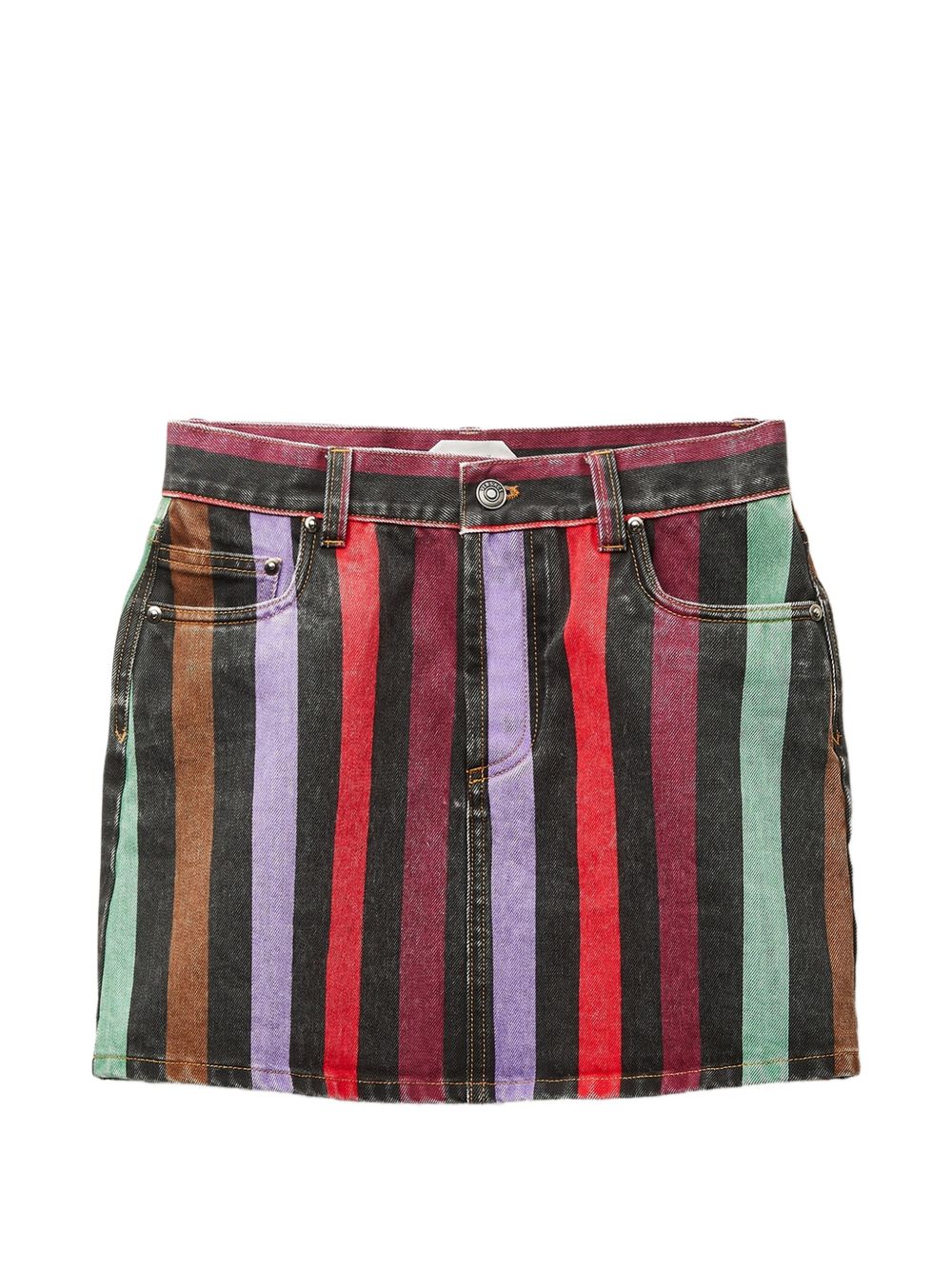 Versace Women Striped Denim Skirt VERSACE