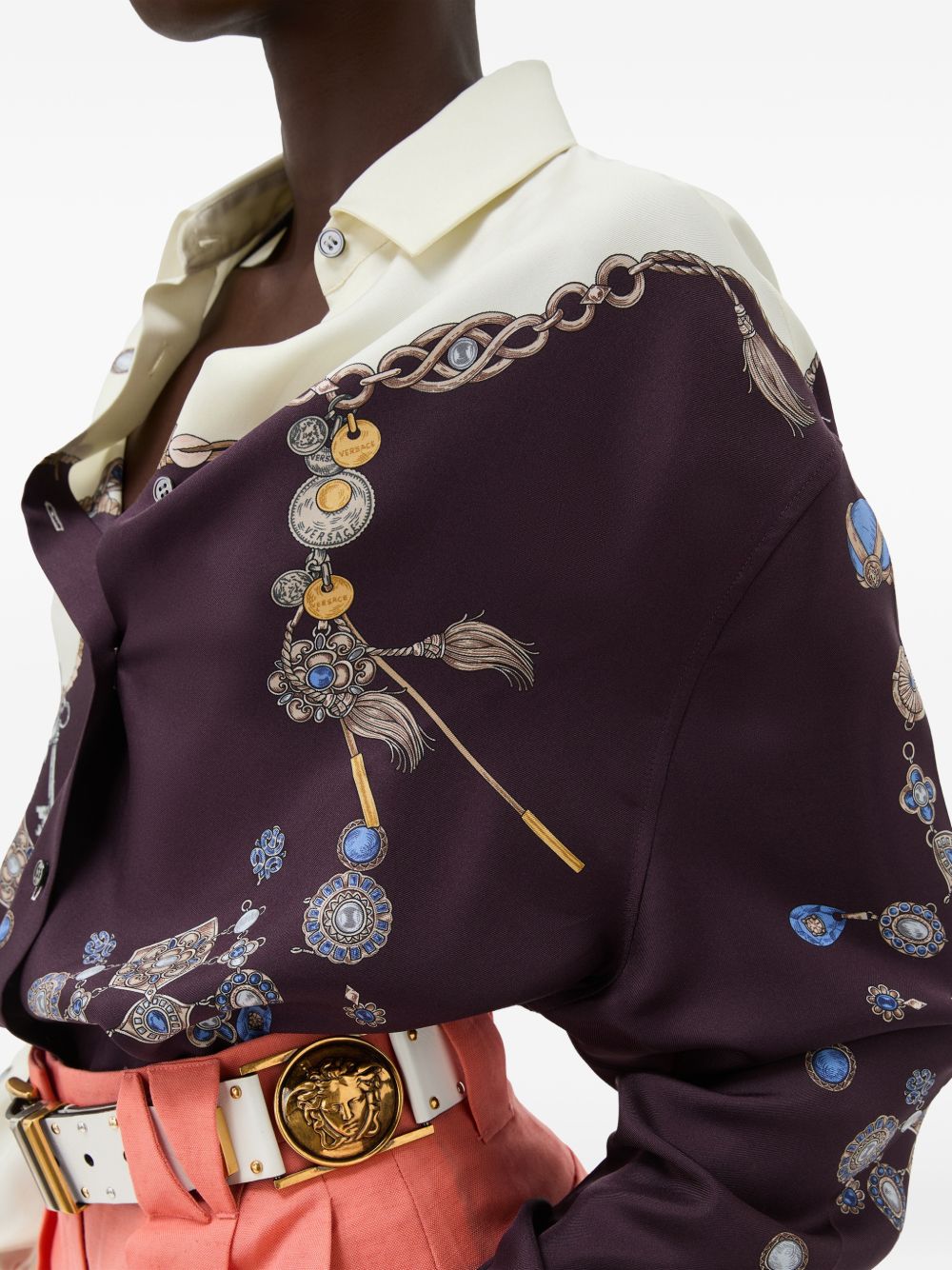 Versace Women Printed Silk Shirt VERSACE