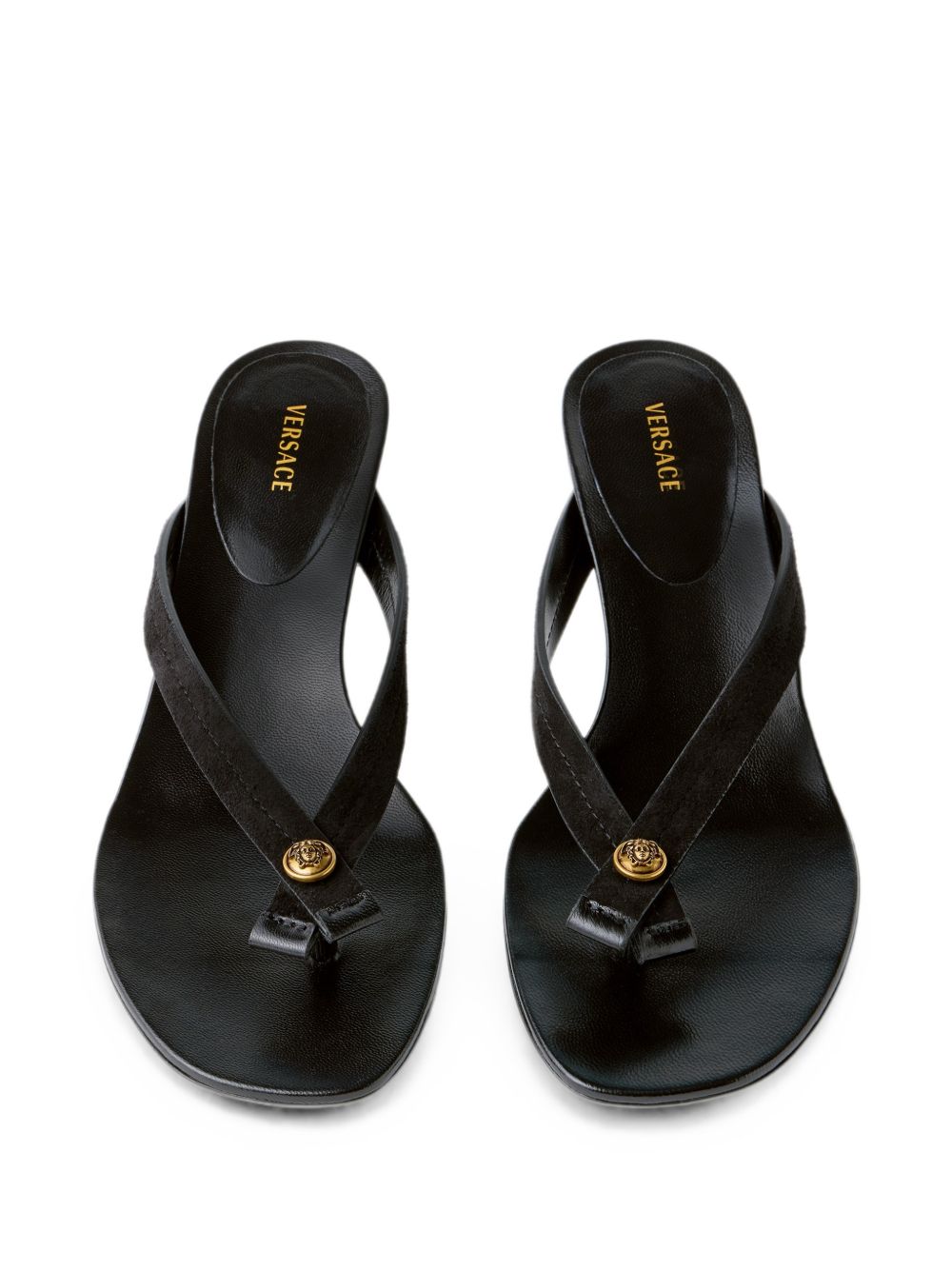 Versace Women Leather Thong Sandals VERSACE