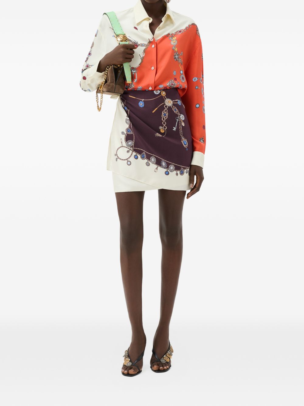 Versace Women Printed Silk Skirt VERSACE