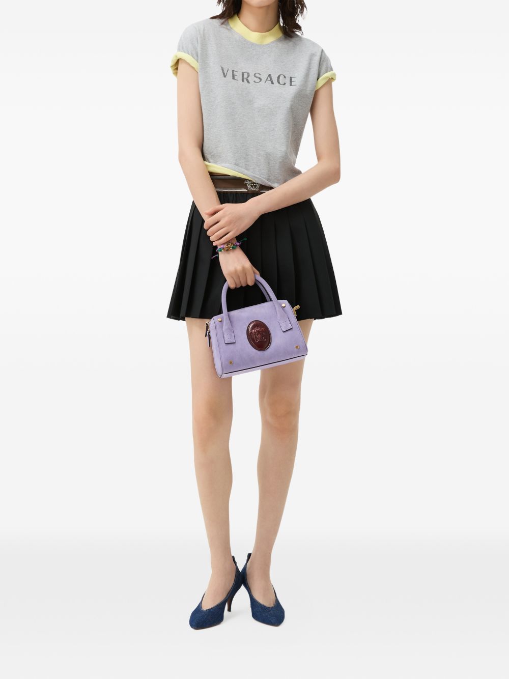Versace Women Pleated Wool Skirt VERSACE