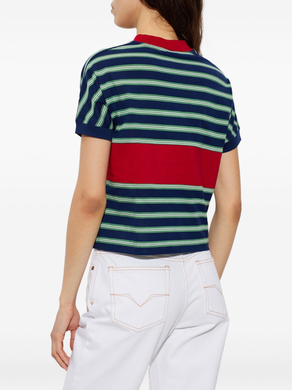 Versace Women Striped Cotton T-Shirt VERSACE