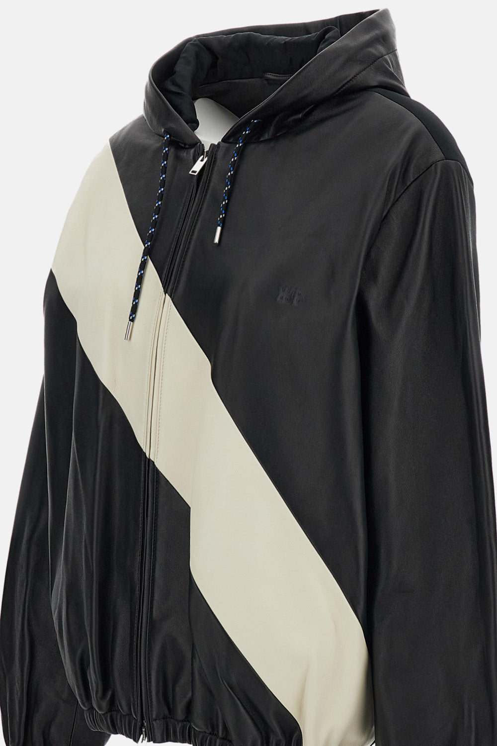 Wales Bonner Women Vista Striped Leather Jacket WALES BONNER