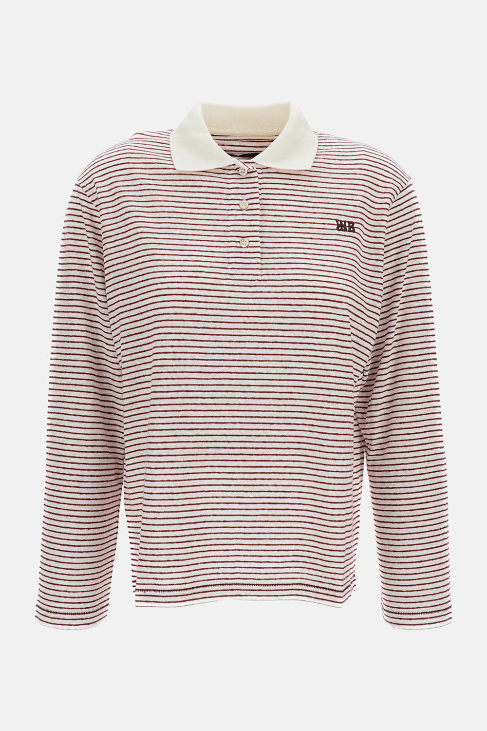 Wales Bonner Women Trust Striped Linen And Cotton Polo WALES BONNER