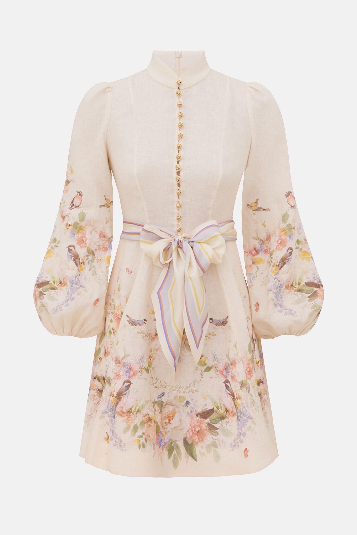 Zimmermann Women Valiant Button Mini Dress ZIMMERMANN