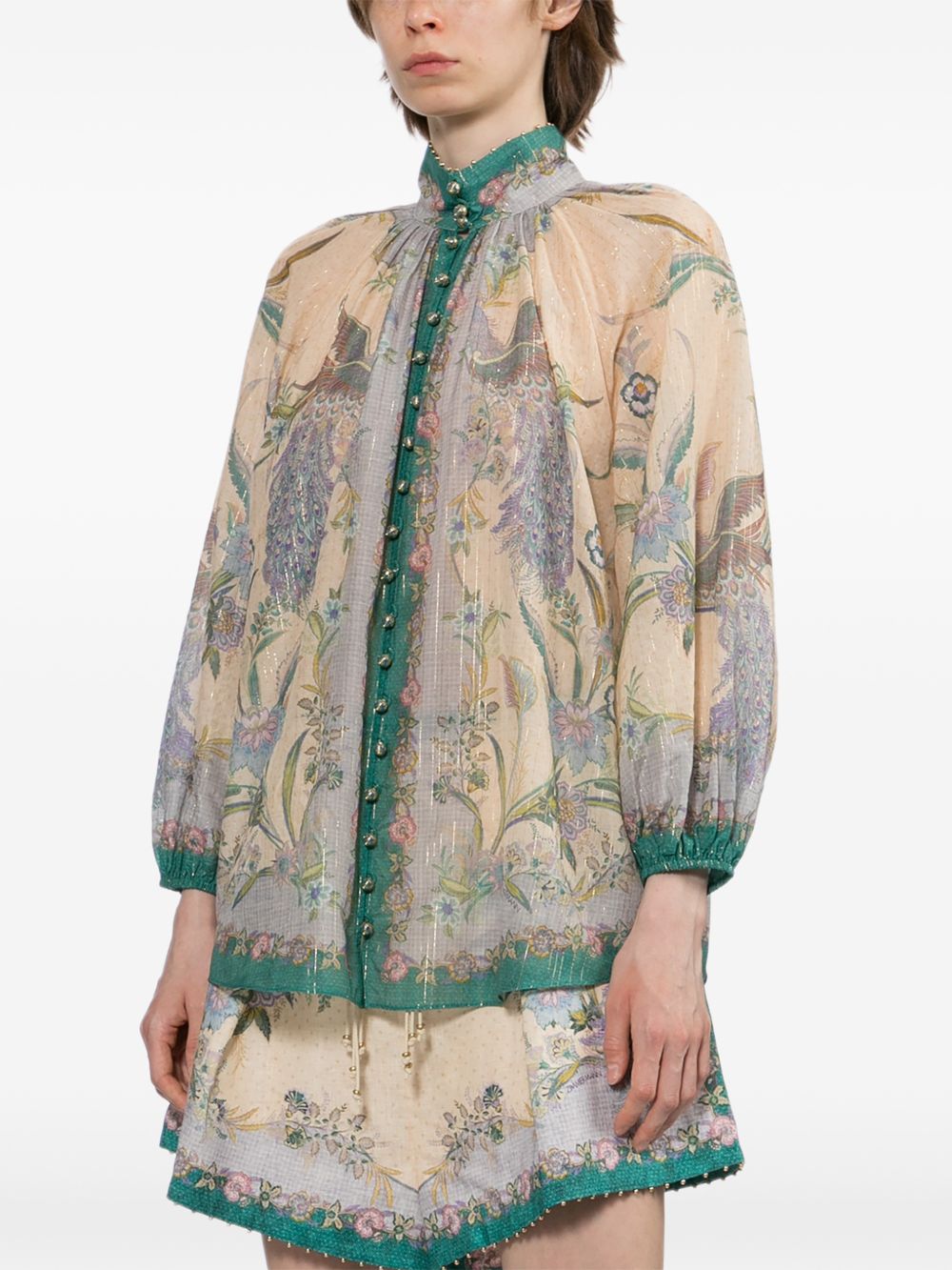 Zimmermann Women Indra Cotton And Silk Blouse ZIMMERMANN