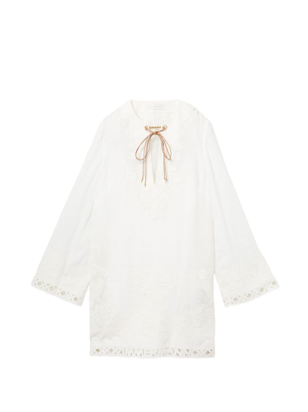 Zimmermann Women Indra Embroiderd Tunic Dress ZIMMERMANN