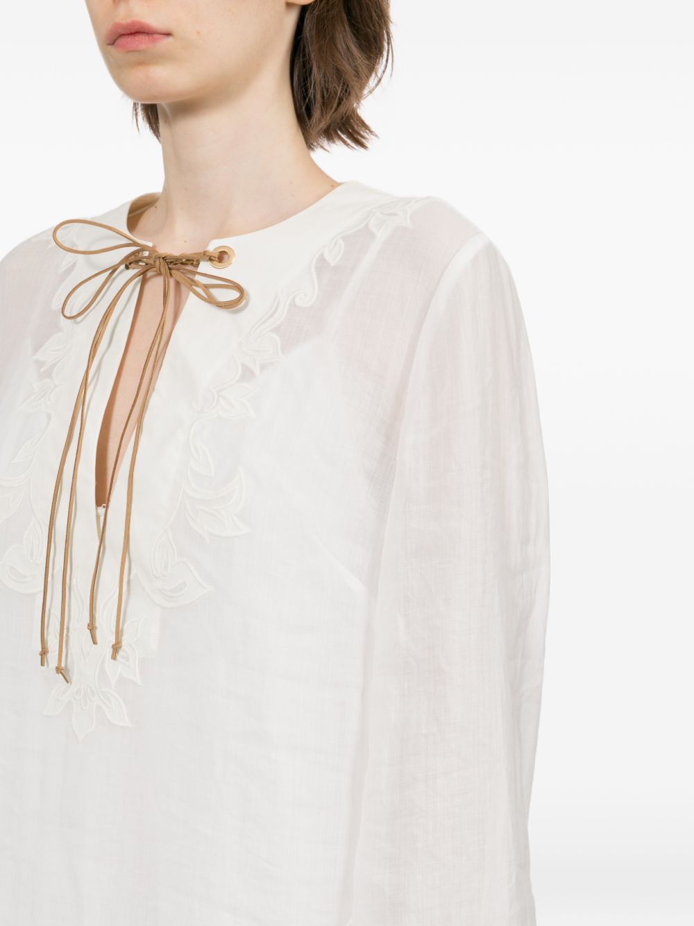 Zimmermann Women Indra Embroiderd Tunic Dress ZIMMERMANN