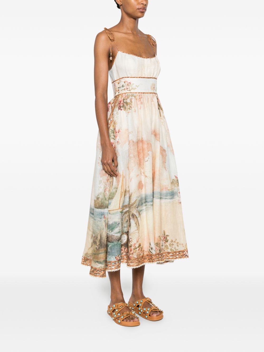 Zimmermann Women Mahon Linen Picnic Dress ZIMMERMANN
