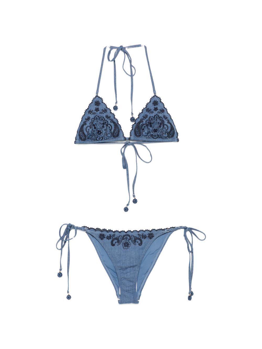 Zimmermann Women Aster Denim Bikini Set ZIMMERMANN