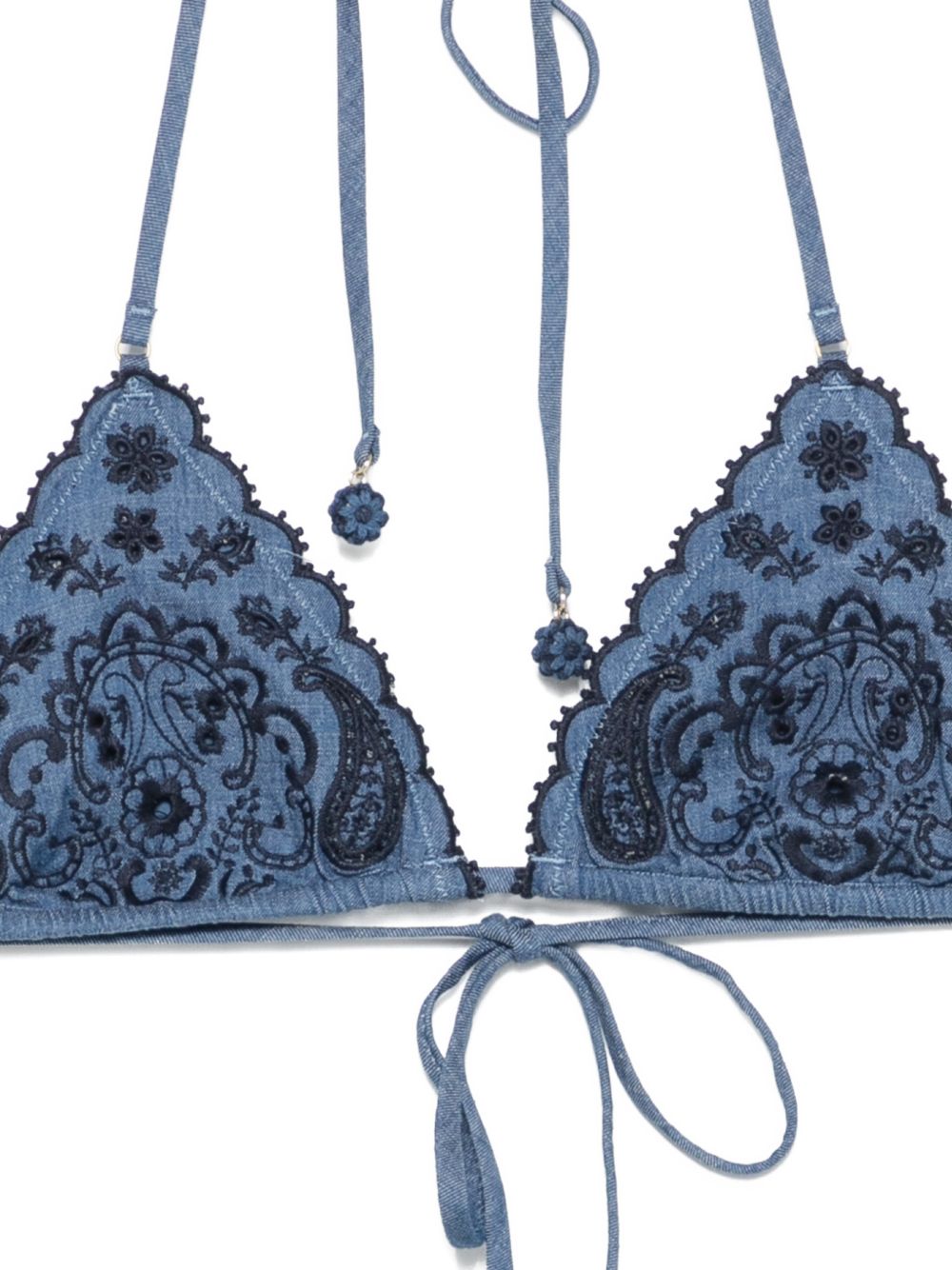 Zimmermann Women Aster Denim Bikini Set ZIMMERMANN