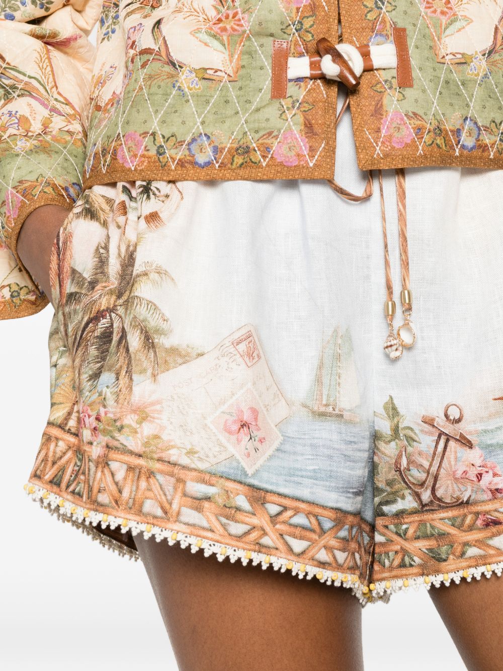 Zimmermann Women Mahon Linen Shorts ZIMMERMANN
