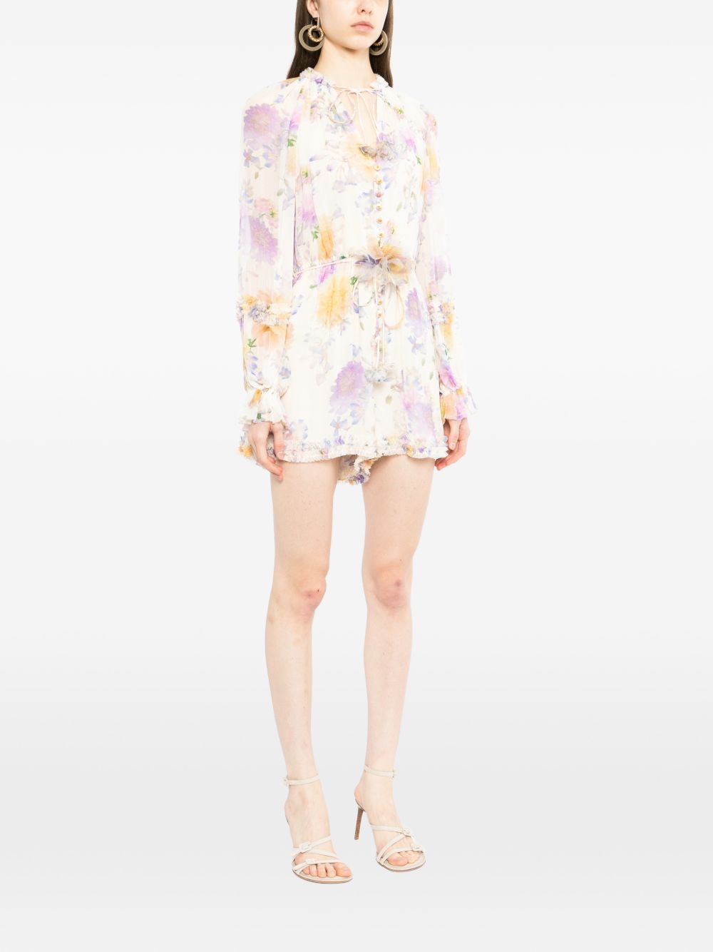 Zimmermann Women Luna Ruffled Playsuit ZIMMERMANN