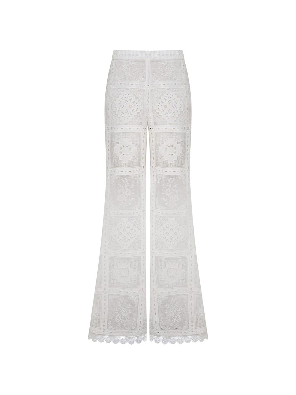 Zimmermann Women Aster Embroidered Trousers ZIMMERMANN