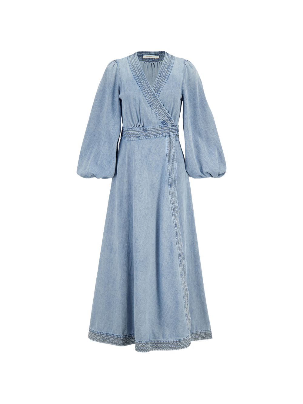 Zimmermann Women Indra Denim Midi Dress ZIMMERMANN