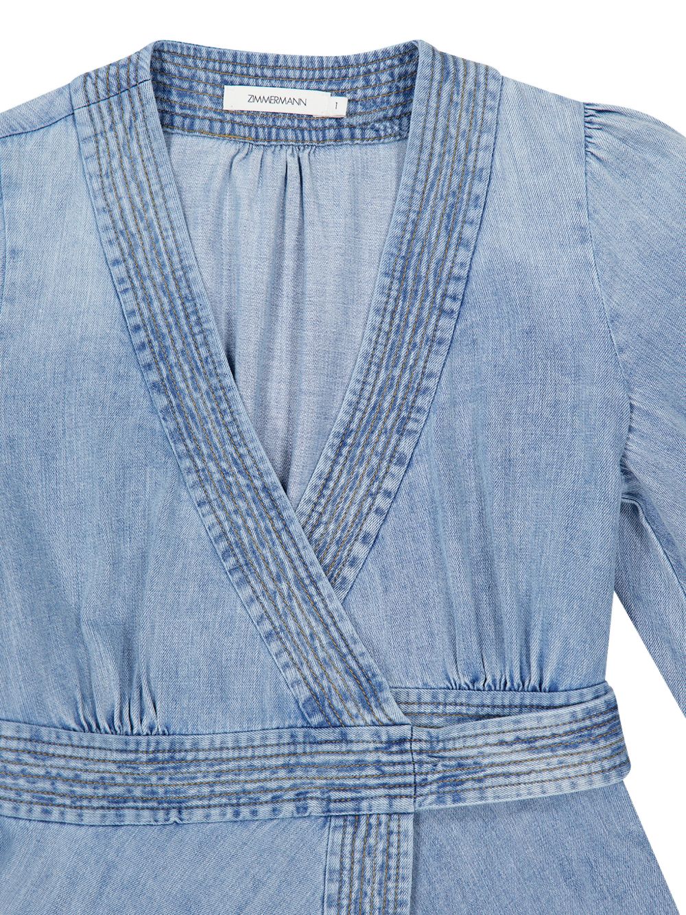 Zimmermann Women Indra Denim Midi Dress ZIMMERMANN