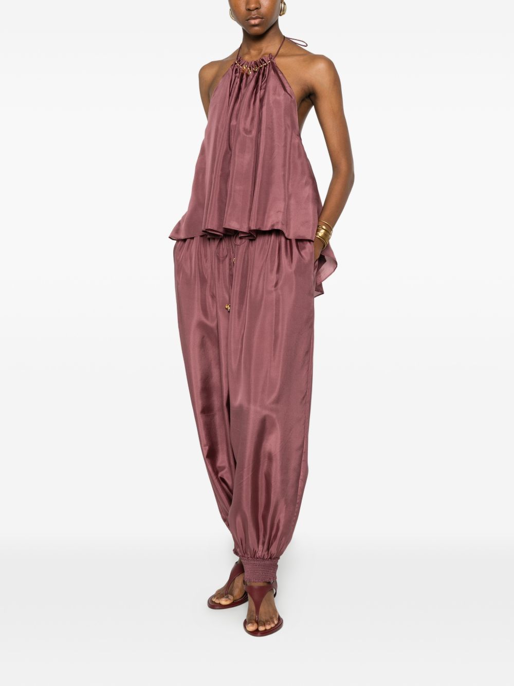 Zimmermann Women Aster Silk Trousers ZIMMERMANN