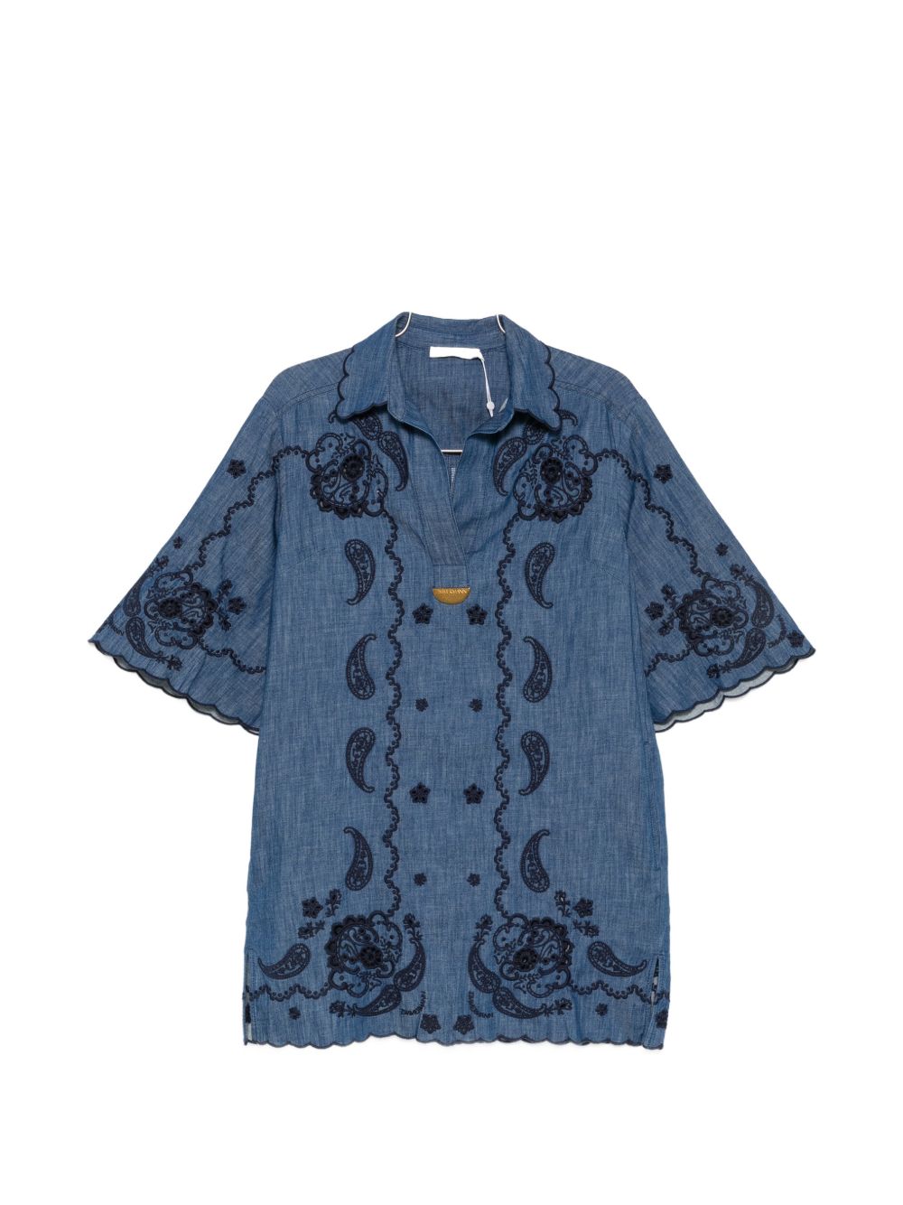 Zimmermann Women Aster Denim Mini Dress ZIMMERMANN