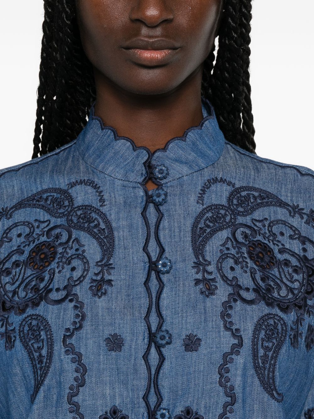Zimmermann Women Aster Denim Shirt ZIMMERMANN