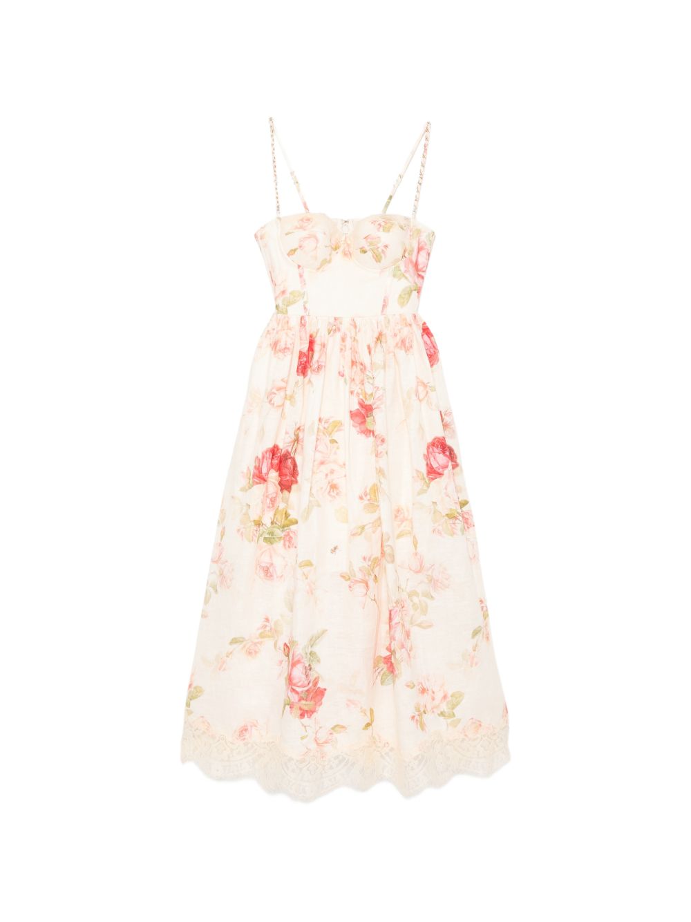 Zimmermann Women Roselight Linen Midi Dress ZIMMERMANN
