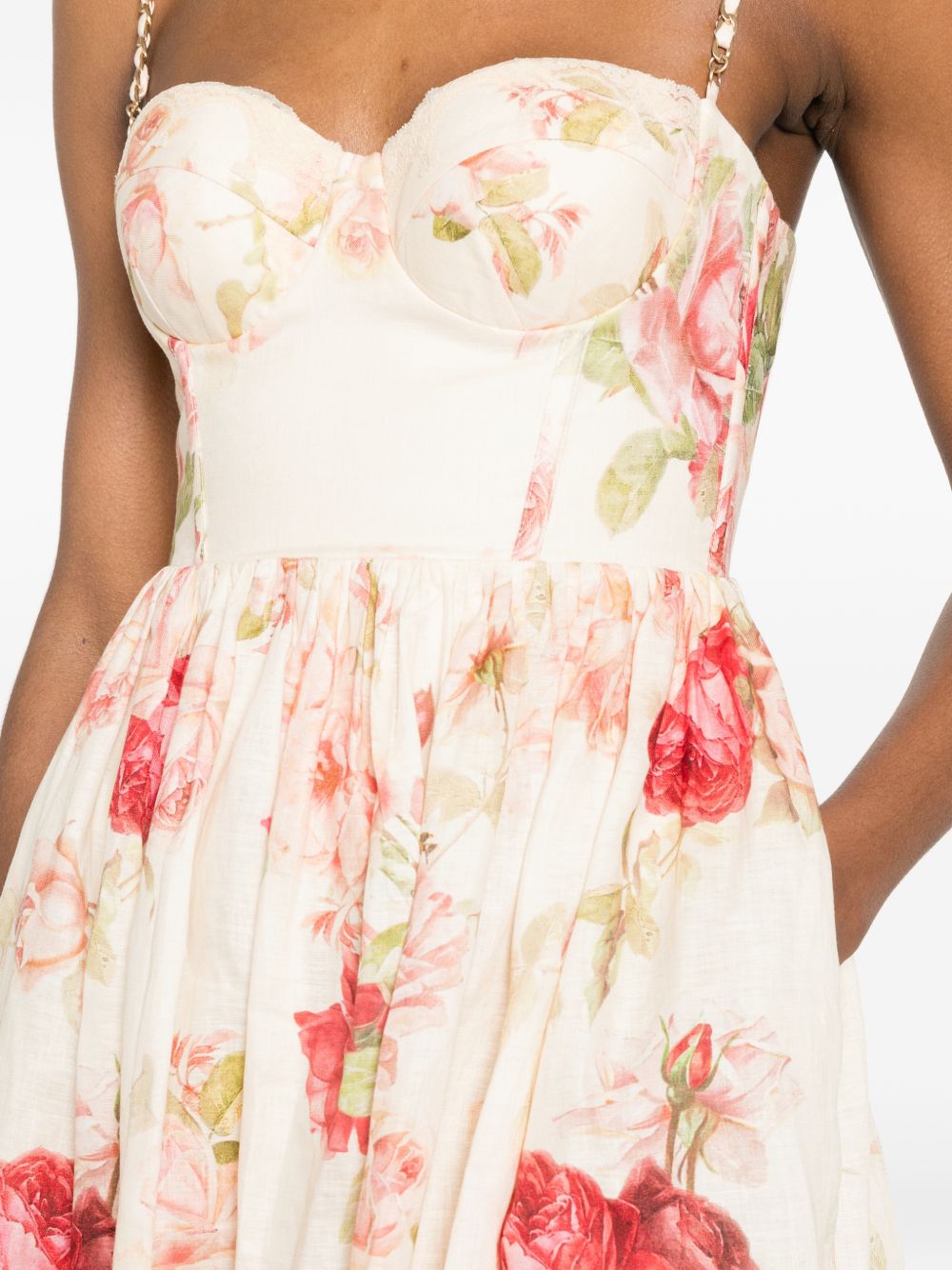 Zimmermann Women Roselight Linen Midi Dress ZIMMERMANN