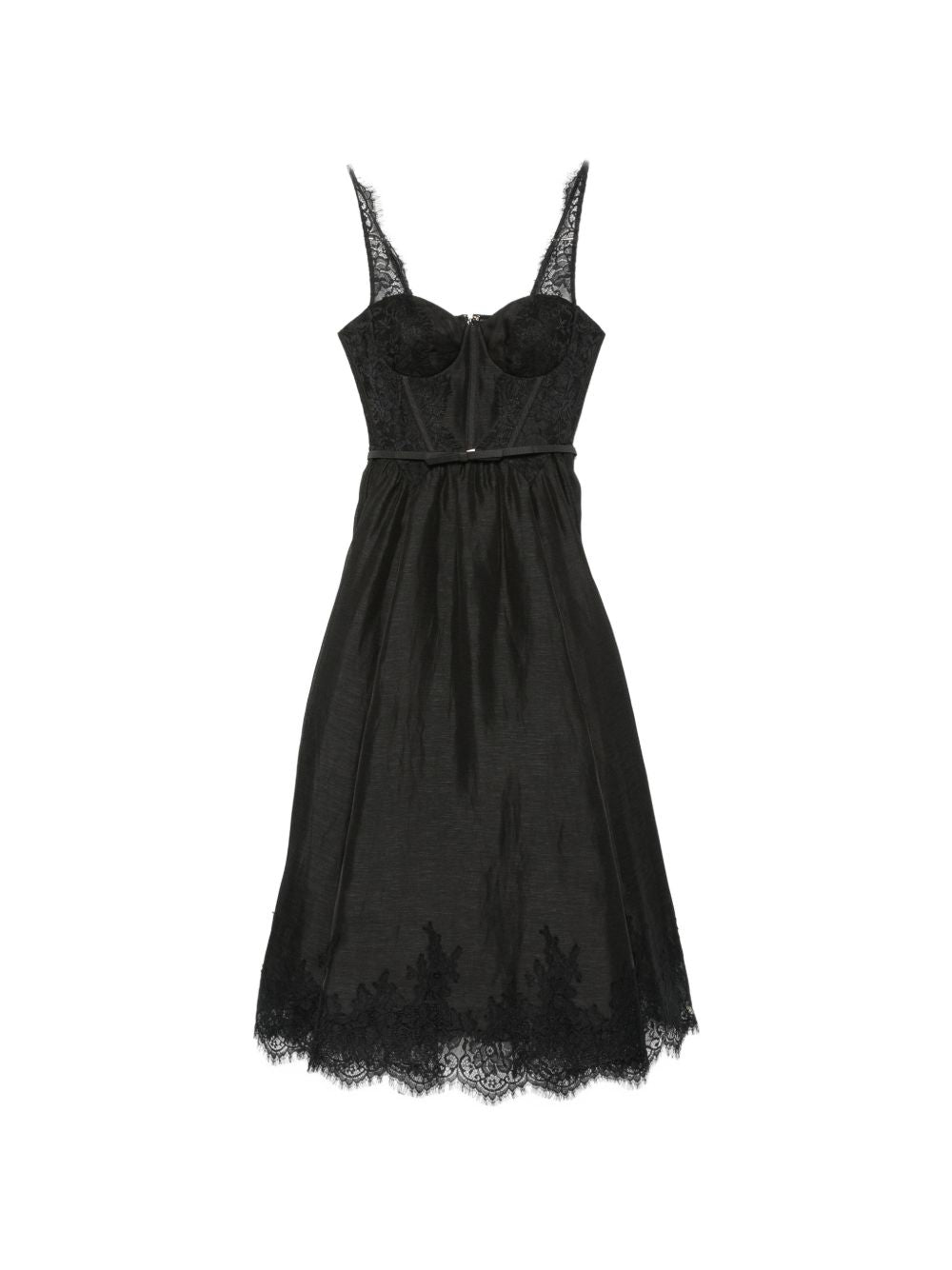 Zimmermann Women Valiant Silk And Linen Midi Dress ZIMMERMANN