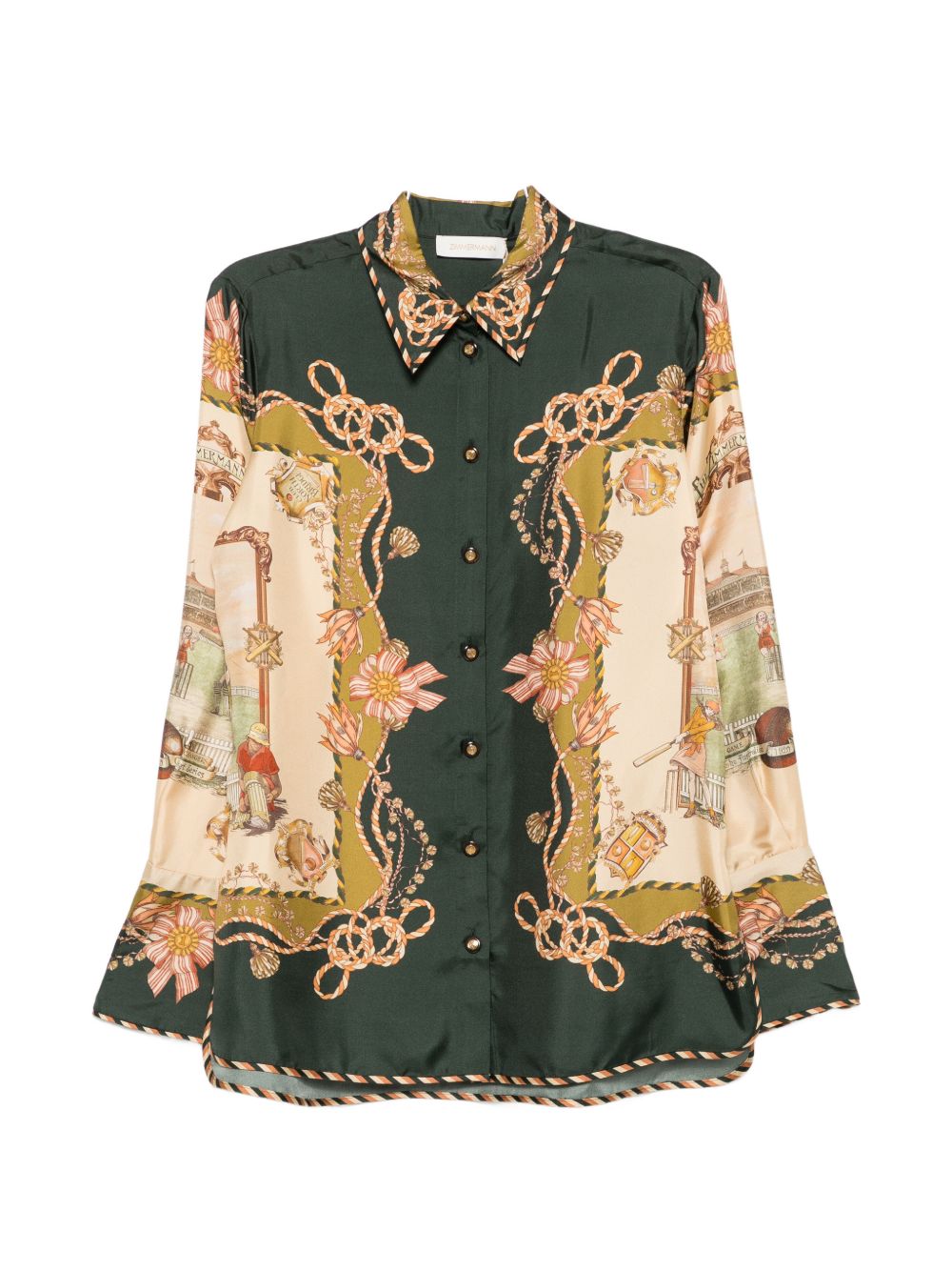 Zimmermann Women Valiant Printed Silk Shirt ZIMMERMANN