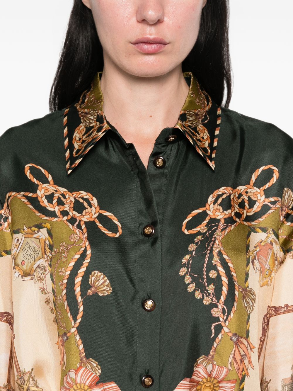 Zimmermann Women Valiant Printed Silk Shirt ZIMMERMANN