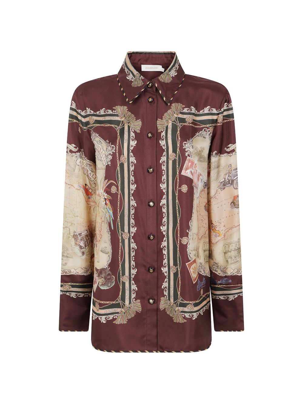 Zimmermann Women Valiant Printed Silk Shirt ZIMMERMANN