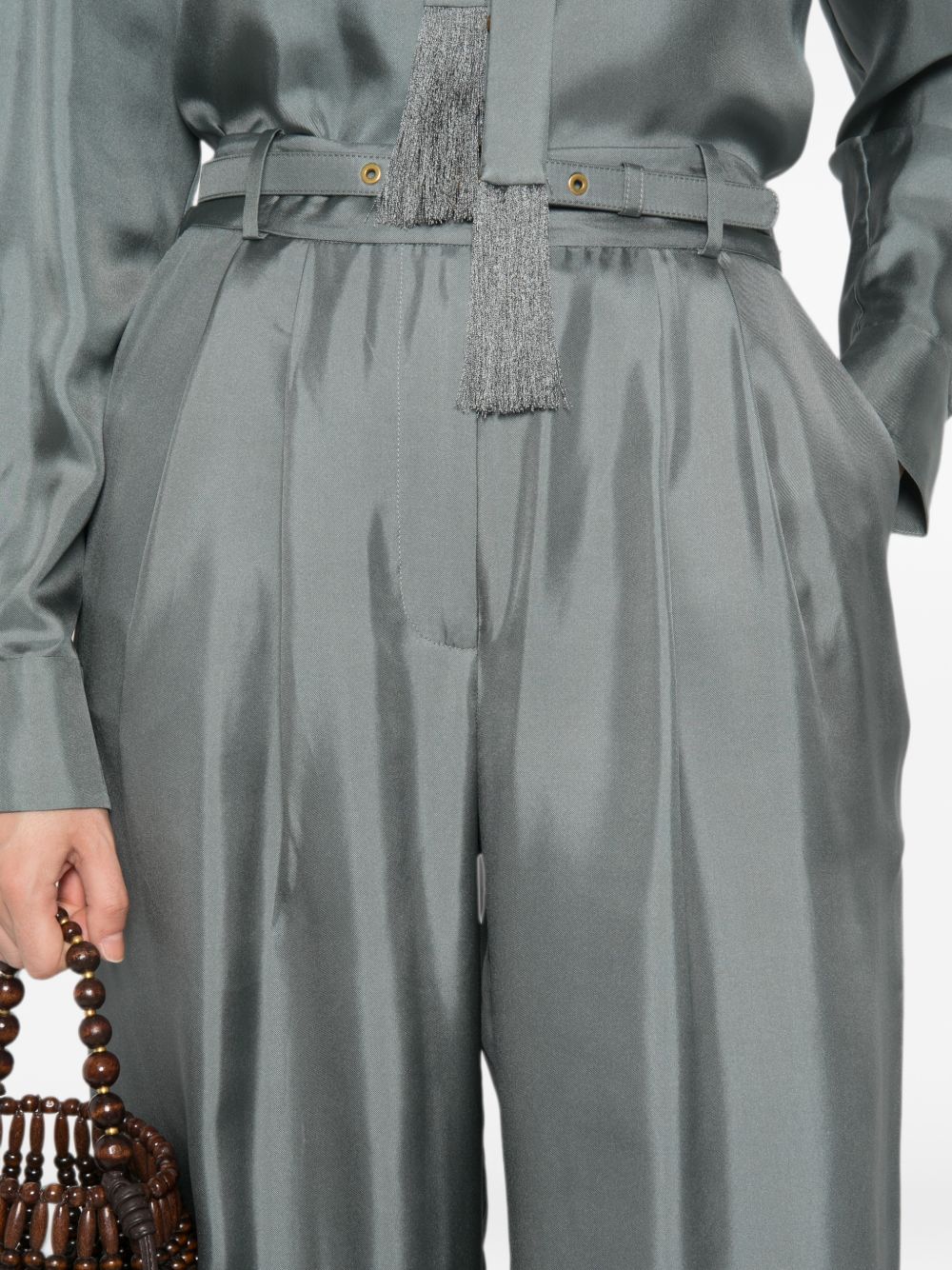 Zimmermann Women Silk Wide-Leg Trousers ZIMMERMANN
