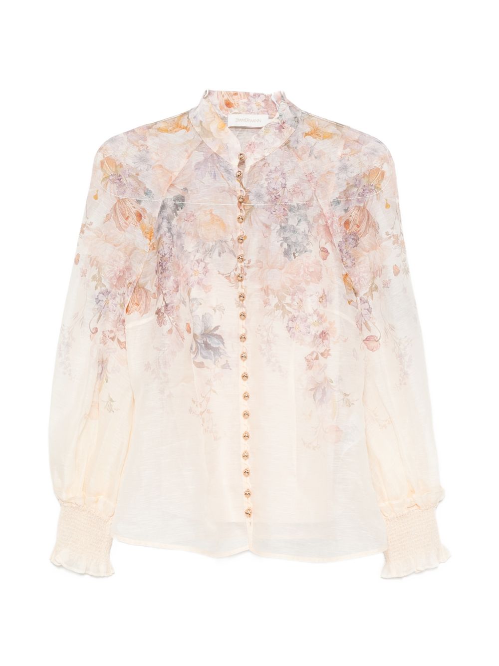 Zimmermann Women Ascent Linen And Silk Blouse ZIMMERMANN