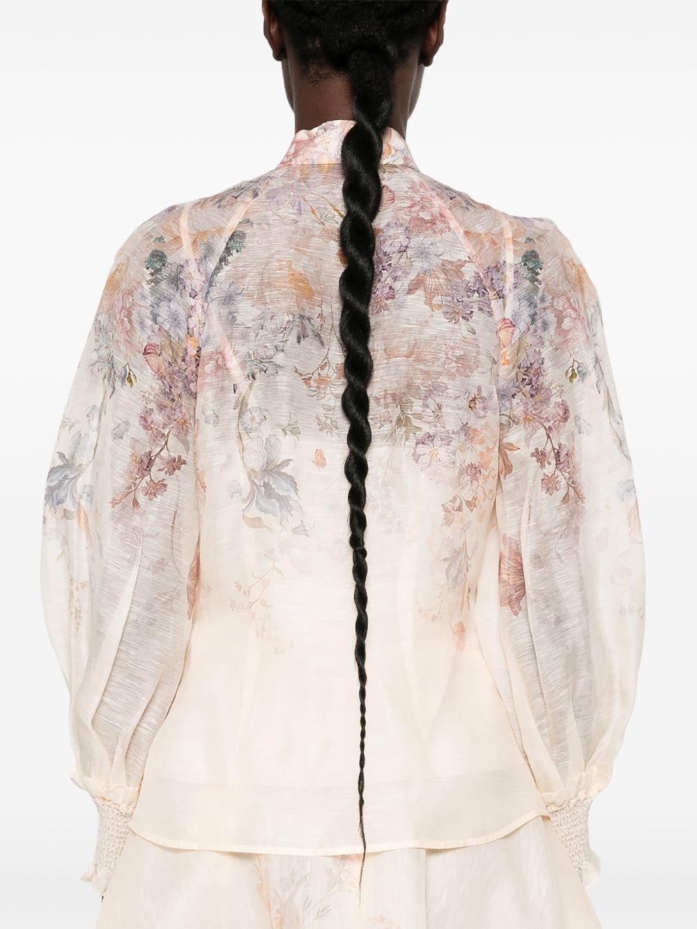 Zimmermann Women Ascent Linen And Silk Blouse ZIMMERMANN