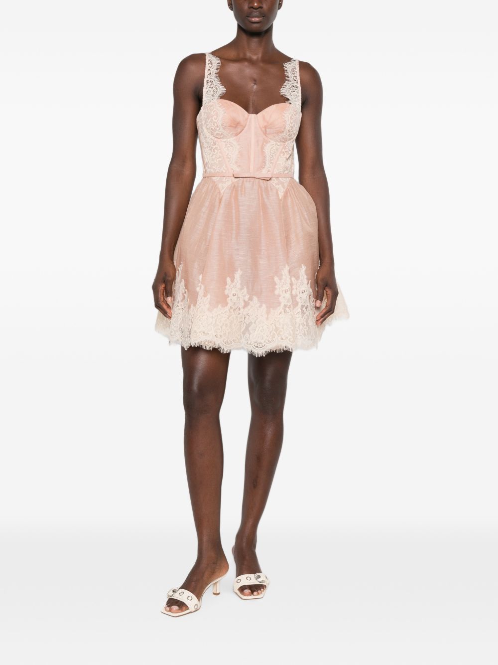 Zimmermann Women Valiant Silk And Linen Mini Dress ZIMMERMANN