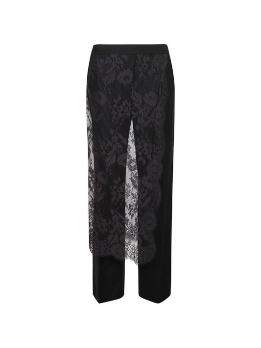 Zimmermann Women Valiant Lace Wool Trousers ZIMMERMANN