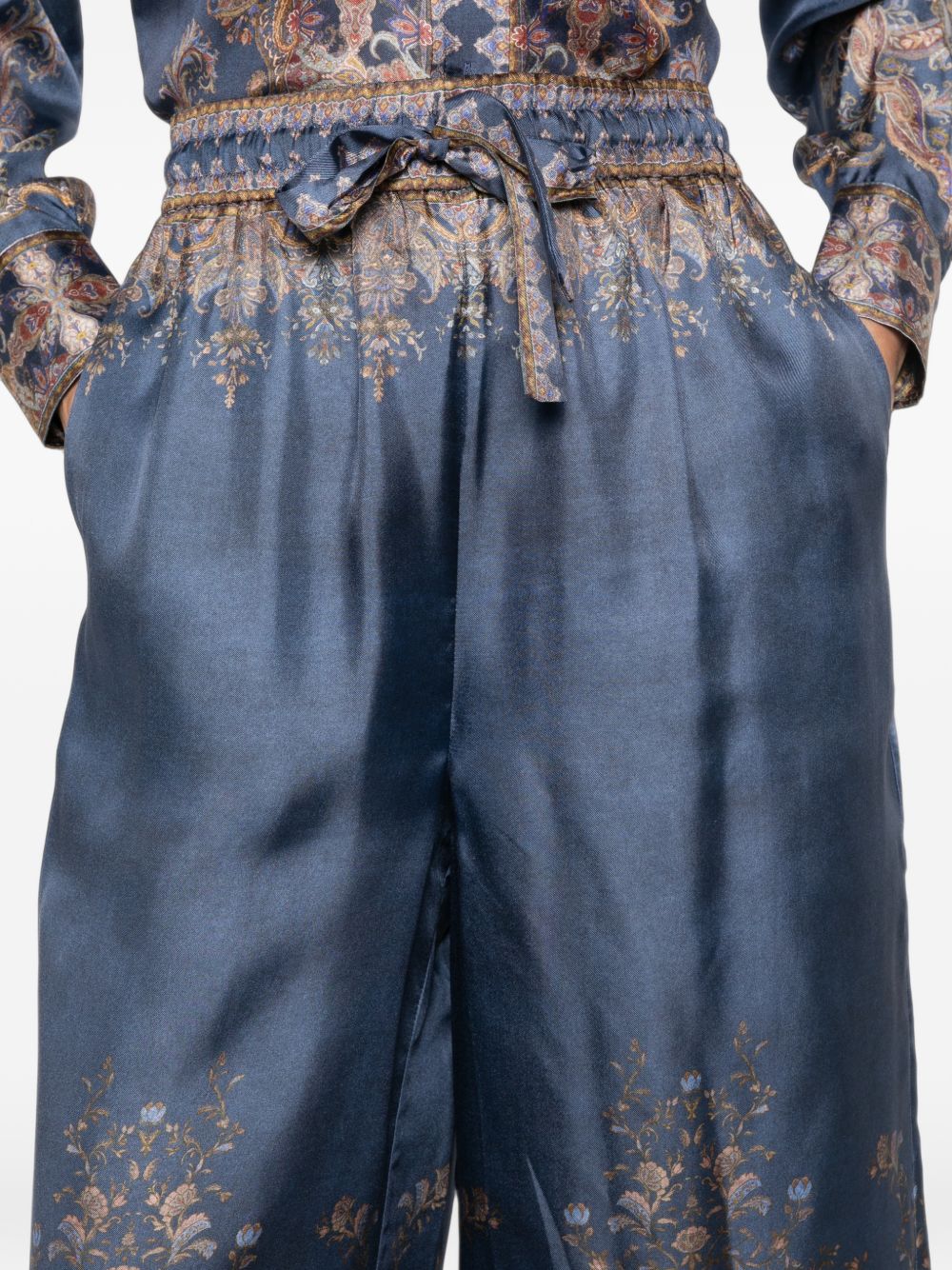 Zimmermann Women Valiant Printed Silk Trousers ZIMMERMANN
