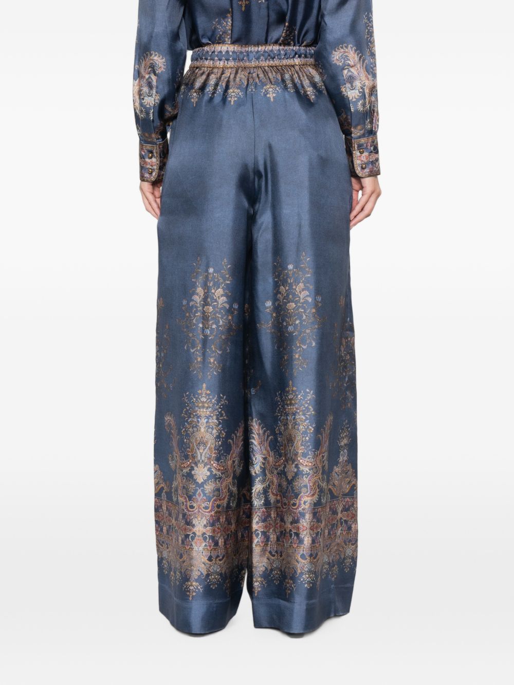Zimmermann Women Valiant Printed Silk Trousers ZIMMERMANN