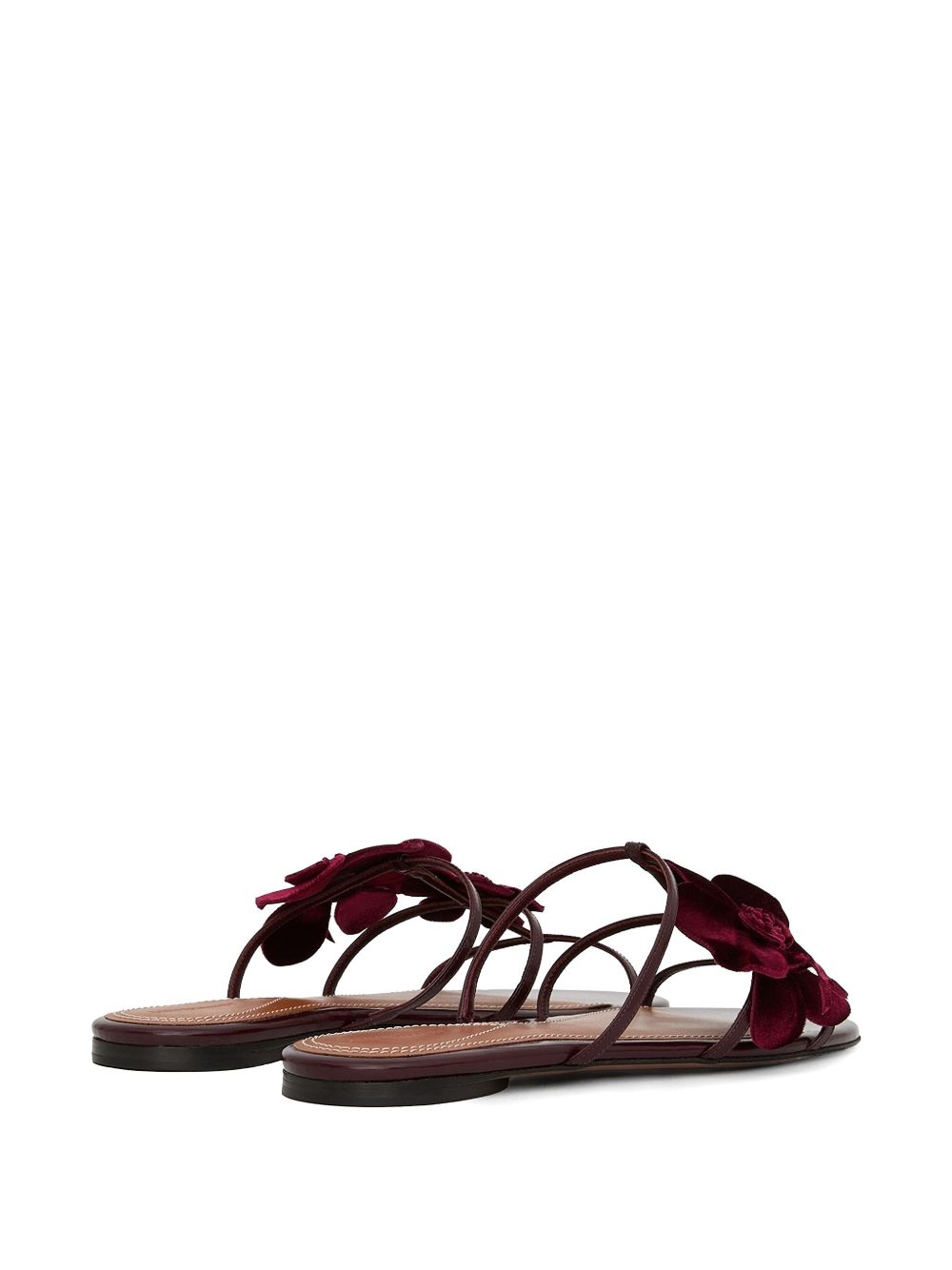 Zimmermann Women Orchid Leather Flat Sandals ZIMMERMANN