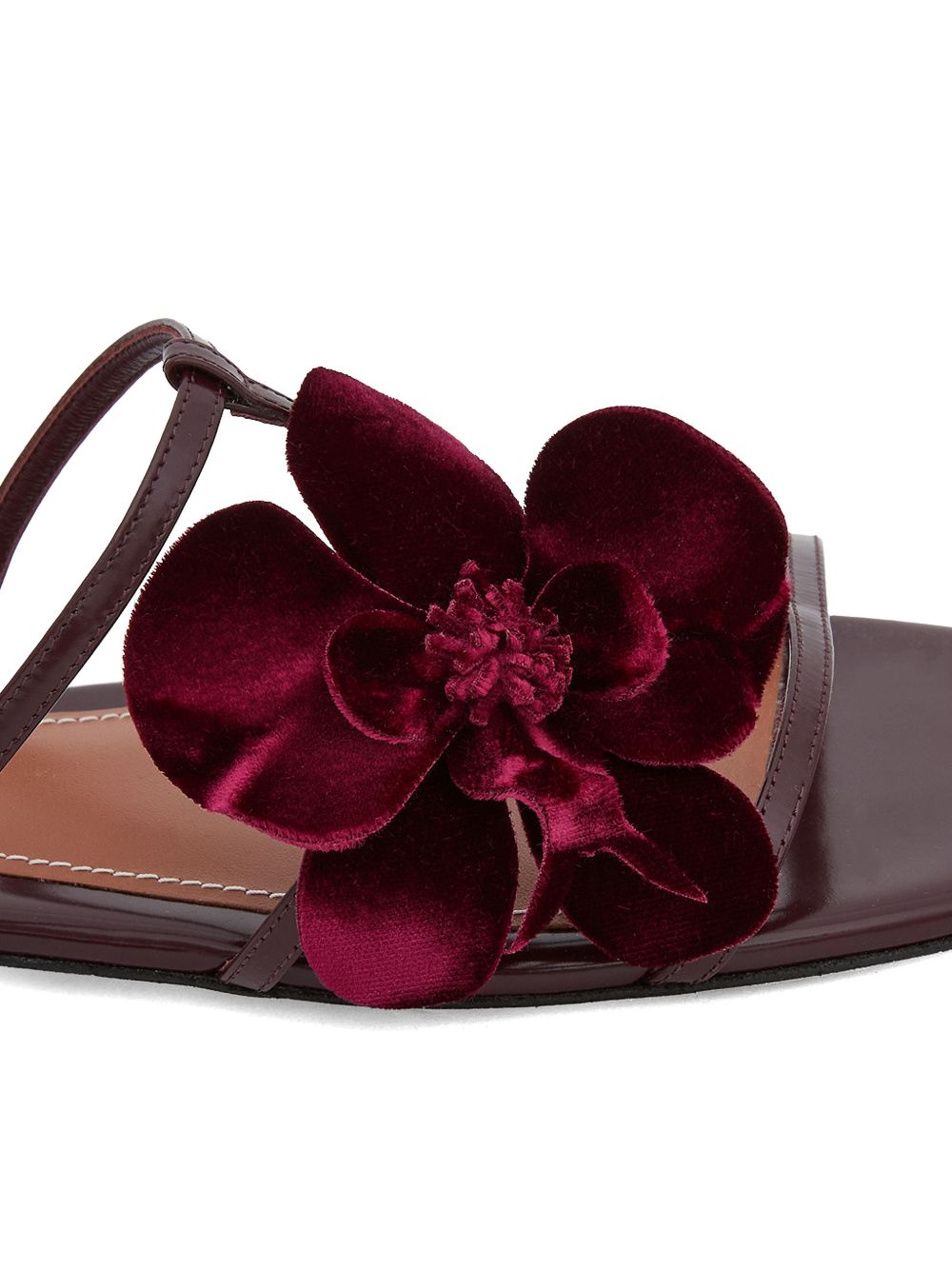 Zimmermann Women Orchid Leather Flat Sandals ZIMMERMANN