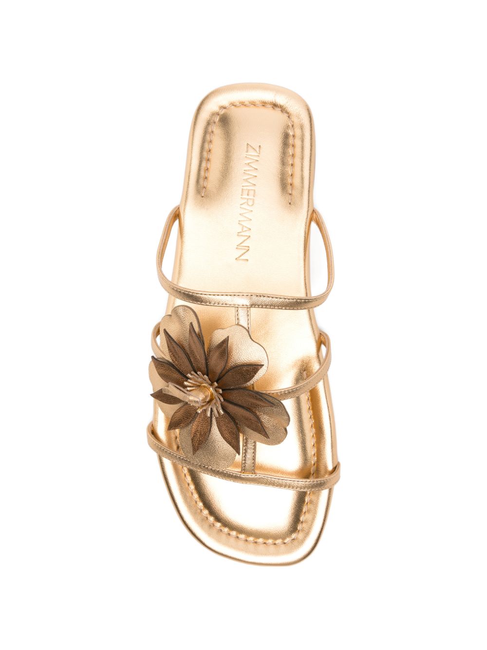 Zimmermann Women Belara Leather Slide Sandals ZIMMERMANN