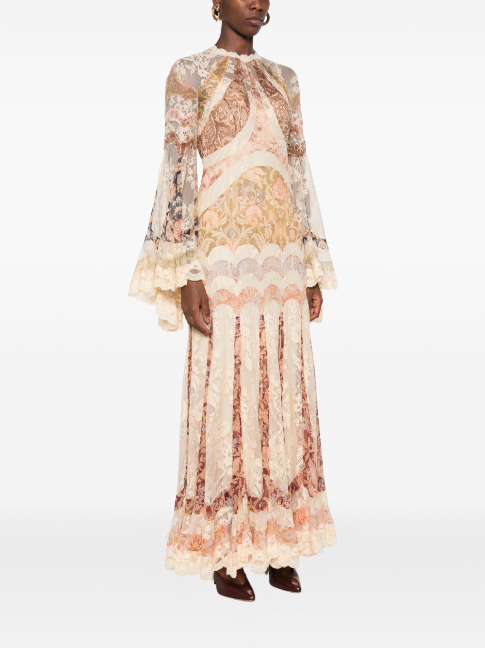 Zimmermann Women Valiant Panelled Gown Silk Dress ZIMMERMANN