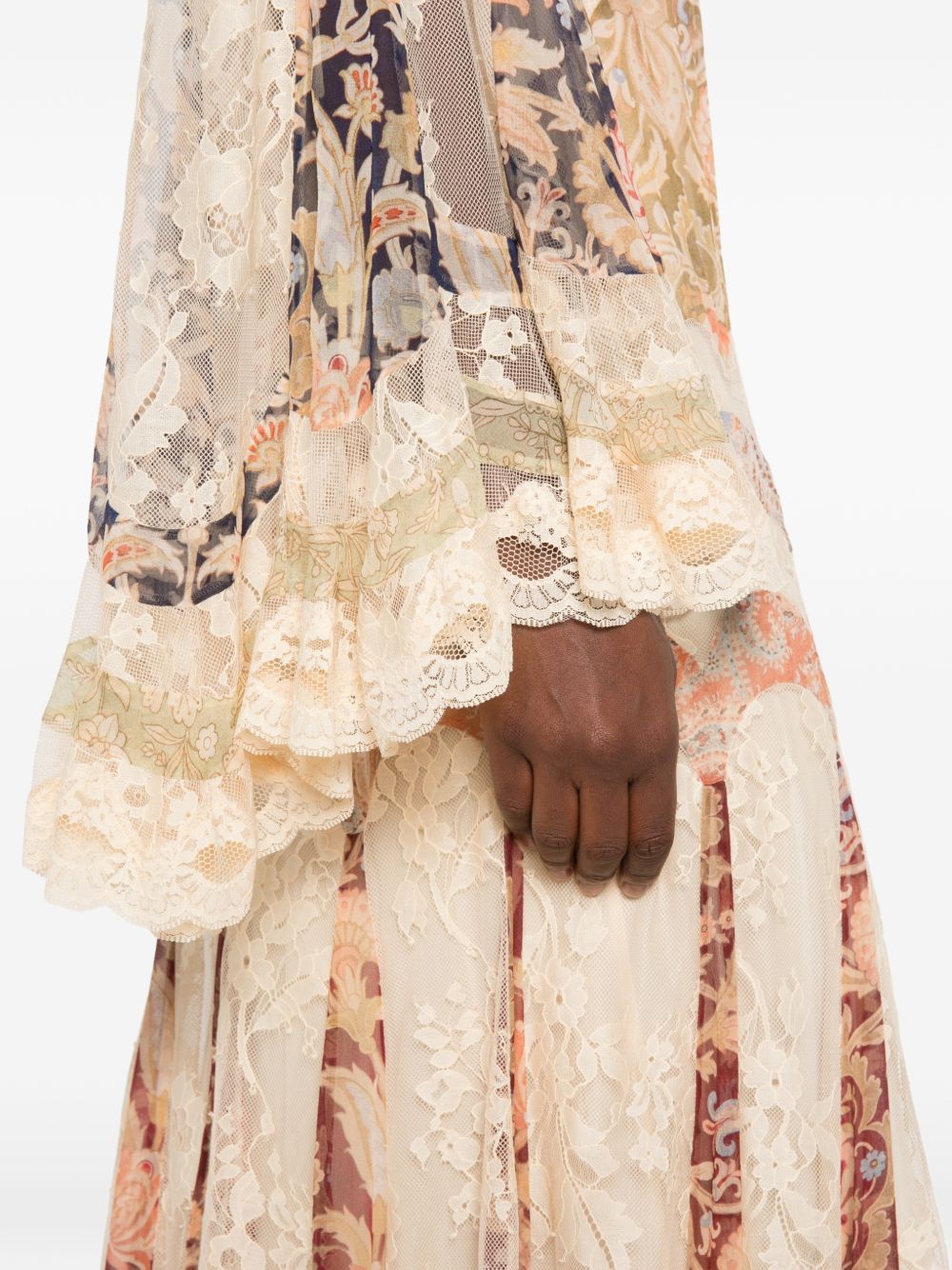 Zimmermann Women Valiant Panelled Gown Silk Dress ZIMMERMANN