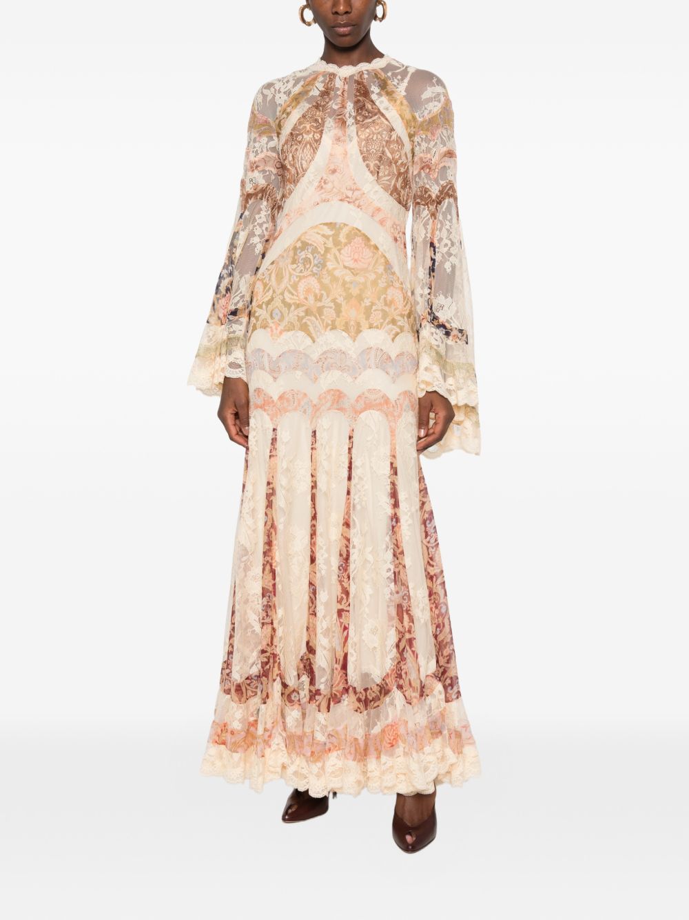 Zimmermann Women Valiant Panelled Gown Silk Dress ZIMMERMANN