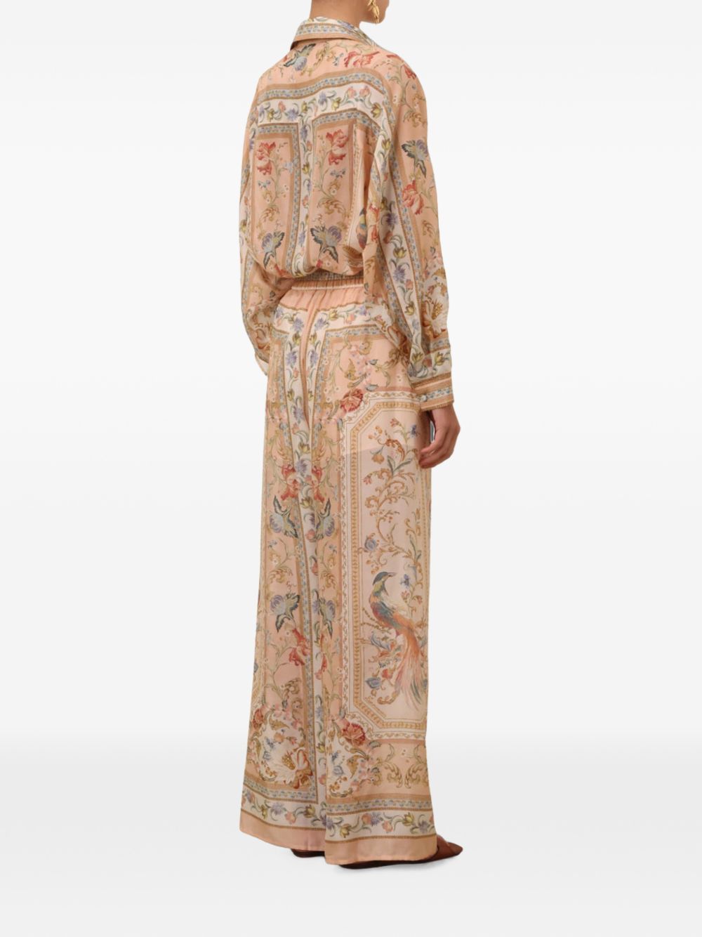 Zimmermann Women Roselight Printed Silk Trousers