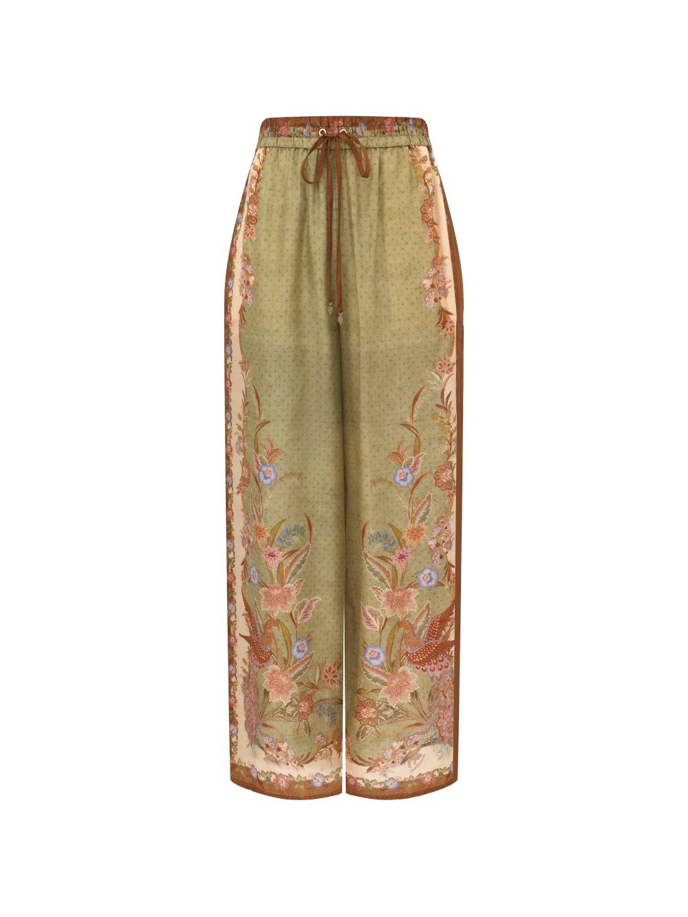 Zimmermann Women Indra Printed Silk Trousers ZIMMERMANN