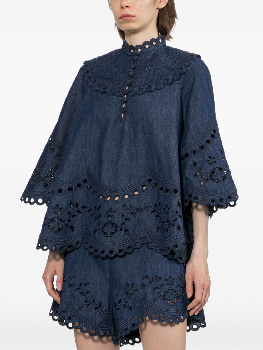Zimmermann Women Mahon Denim Top ZIMMERMANN