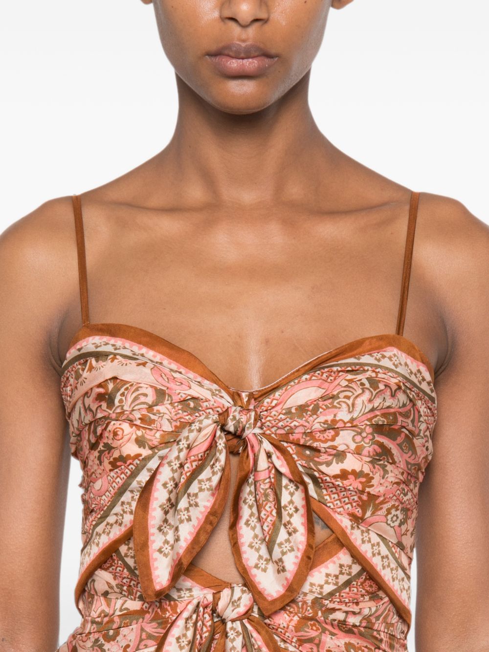 Zimmermann Women Aster Printed Silk Long Dress ZIMMERMANN