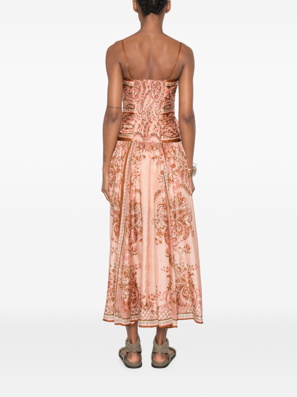 Zimmermann Women Aster Printed Silk Long Dress ZIMMERMANN
